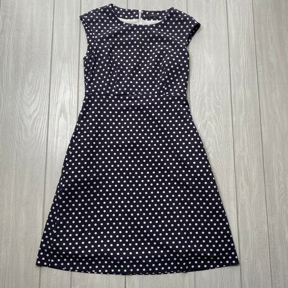 Perserico Women's Grey Polka Dot Sheath Cocktail Dress Size US 8 Large IT 44 - Picture 1 of 14